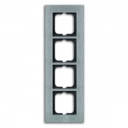 Рамка ABB Carat 4 поста сталь (1724-860)