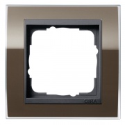 Рамка Gira Event Clear Коричневый 1 пост цвет вставки Антрацит
