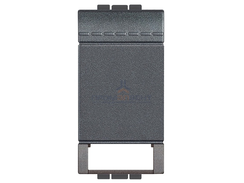 LivingLight Клавиша с 2 отверстиями для вставки символа, размер 1 модуль, цвет антрацит