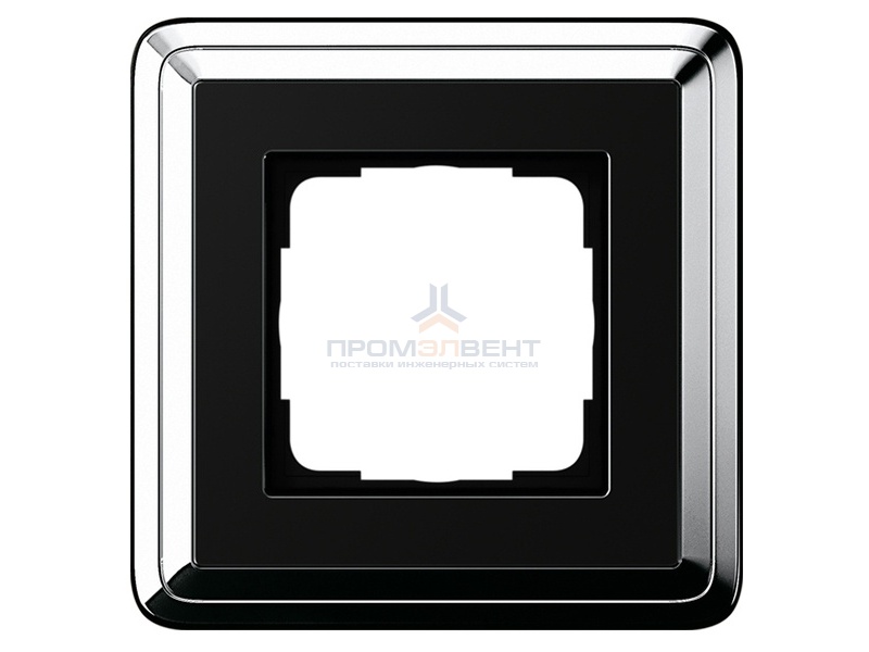 Рамка 1-ая Gira ClassiX Хром/Черный