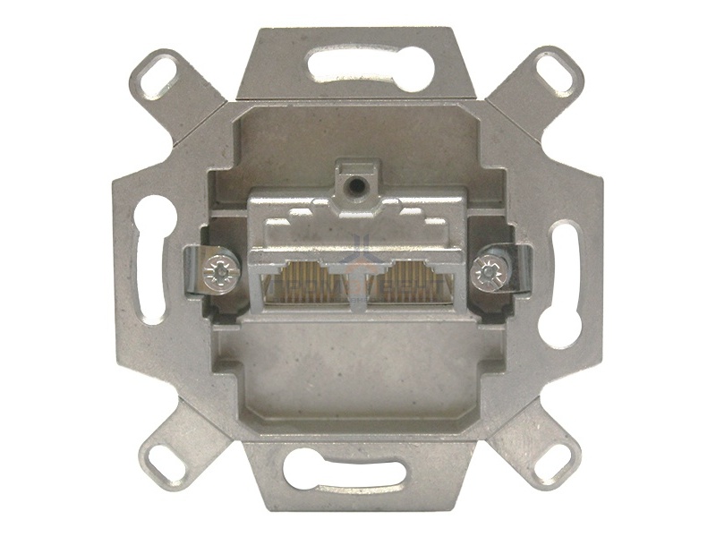 Мех-зм 2-ной комп. розетки 2хRJ45 на две линии (8/8) Cat.6A iso