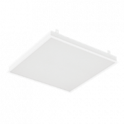 Светодиодный светильник "ВАРТОН" грильято подвесной 588*588*50мм 27 ВТ 2700К с планками для подвеса С РАМКОЙ с функцией аварийного освещения