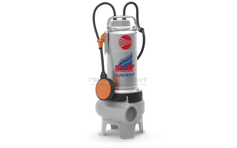 Насос фекальный Pedrollo BCm 15/50-MF - 1,1 кВт (1x230 В, Qmax 750 л/мин, Hmax 15 м, кабель 10 м)