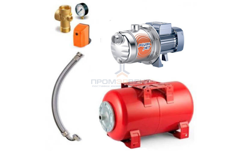 Насосная станция Pedrollo HYDROFRESH PLURIJETm 3/80-N-50CL - 0,48 кВт (Qmax 80 л/мин, 1x230В)