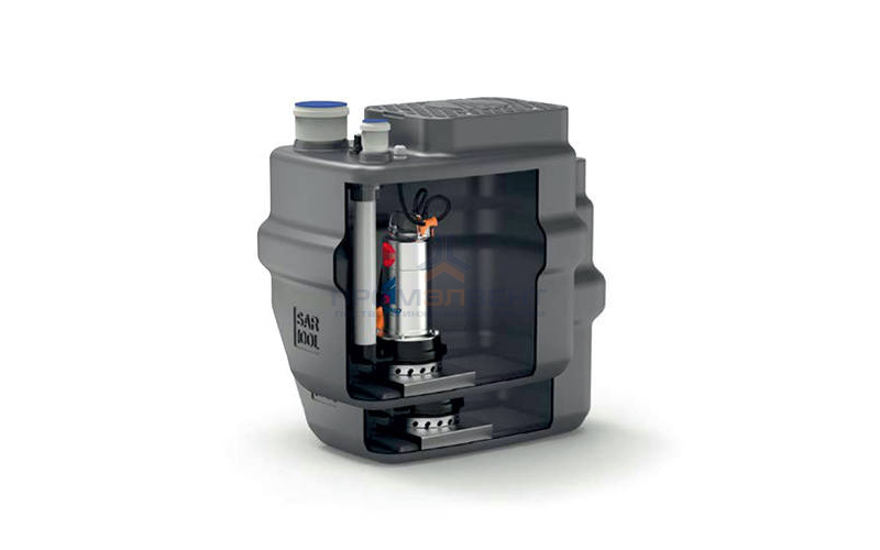 Установка канализационная Pedrollo SAR 100-TOP 4-N - 0,75 кВт (Qmax 320л/мин, Hmax 12,5м,кабель 10м)