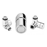 Комплект терморегуляторов и запорных клапанов Danfoss RAX/RA-URX/RLV-X (левый, цвет хромированный)