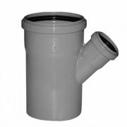Тройник 67° редукционный для внутренней канализации Valsir - 50 x 40