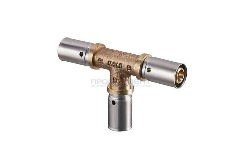 Тройник Oventrop Cofit P - 26x3.0 (прессовой, бронза)
