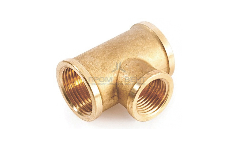 Тройник латунный резьбовой переходной STOUT (ВР) - 3/4