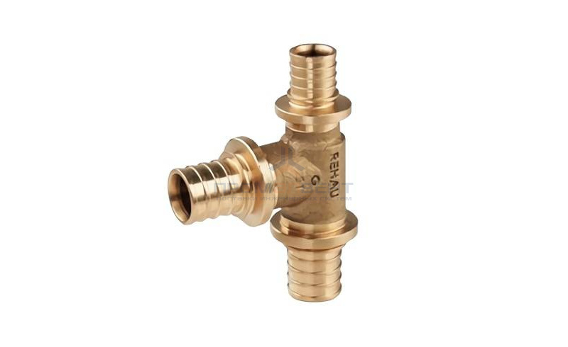 Тройник переходной REHAU PLATINUM - 20 x 16 x 16 (бронза, для труб из сшитого полиэтилена RAUTITAN)