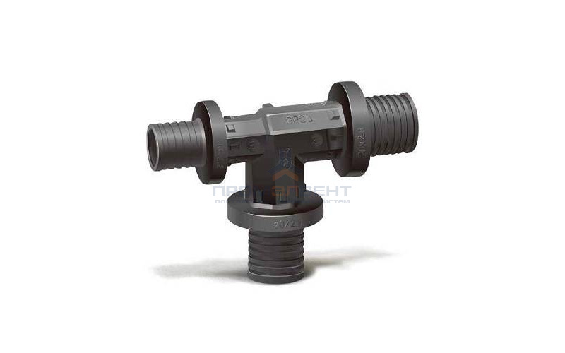 Тройник переходной Varmega Slide-fit - 20 x 20 x 16 (для труб из сшитого полиэтилена)