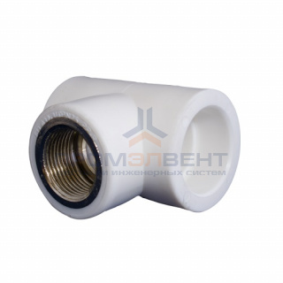 Тройник с переходом на внутреннюю резьбу KALDE - 32 x 1/2" (для полипропиленовых труб, белый)
