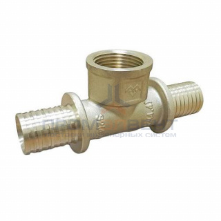 Тройник с переходом на внутреннюю резьбу Varmega Slide-fit - 20 x 1/2" (латунь, для PEX труб)