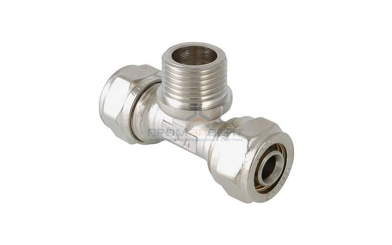 Тройник с переходом на наружную резьбу VALTEC VTm.333 - 16 x 1/2