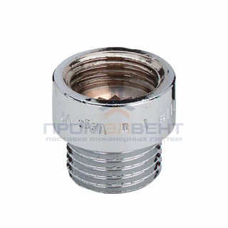 Удлинитель резьбовой Viega 3526 - 1/2" длина 25 мм (ВР/НР, бронза хромированная)