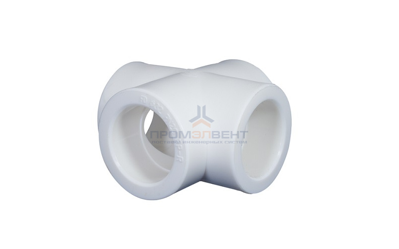 Крестовина KALDE - 25 (для полипропиленовых труб под пайку, цвет белый)