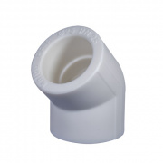 Отвод 45° KALDE - 20 (для полипропиленовых труб под пайку, цвет белый)