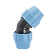 Отвод 45° UNIDELTA 1018 - 50 (винтовой, для труб ПНД)