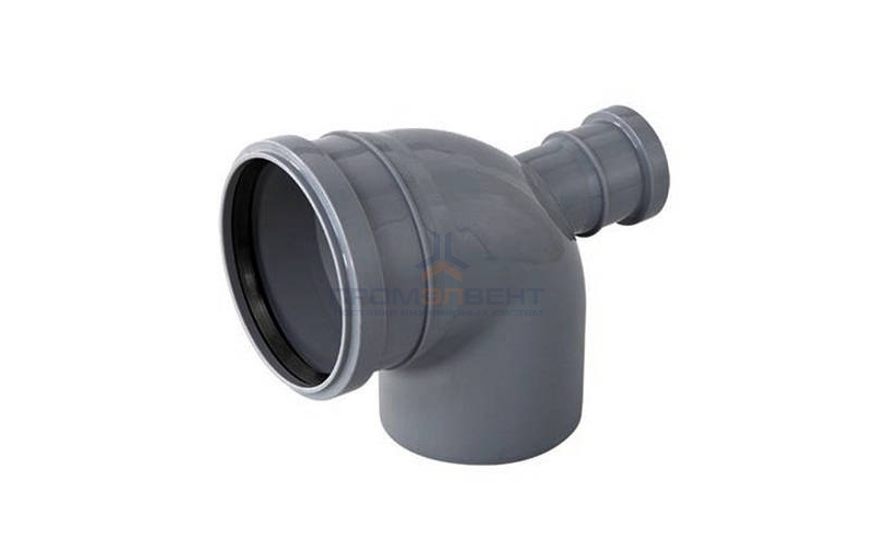 Отвод 87° с патрубком сзади СИНИКОН Standart - 110 x 50 (для системы внутренней канализации)