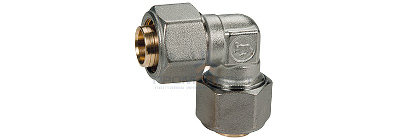 Отвод 90° Giacomini R561AM - 26x3.0 (для труб GIACOTHERM, GIACOFLEX и многослойных, хромированный)