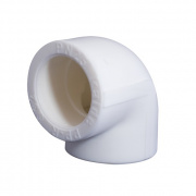 Отвод 90° KALDE - 25 (для полипропиленовых труб под пайку, цвет белый)