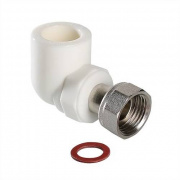 Переход на накидную гайку угловой VALTEC VTp.758 - 20 x 1/2" (для полипропиленовых труб, белый)