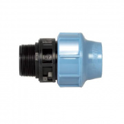 Переход на наружную резьбу UNIDELTA 1003 - 16 x 1/2" (винтовой, для труб ПНД, резьба пластиковая)