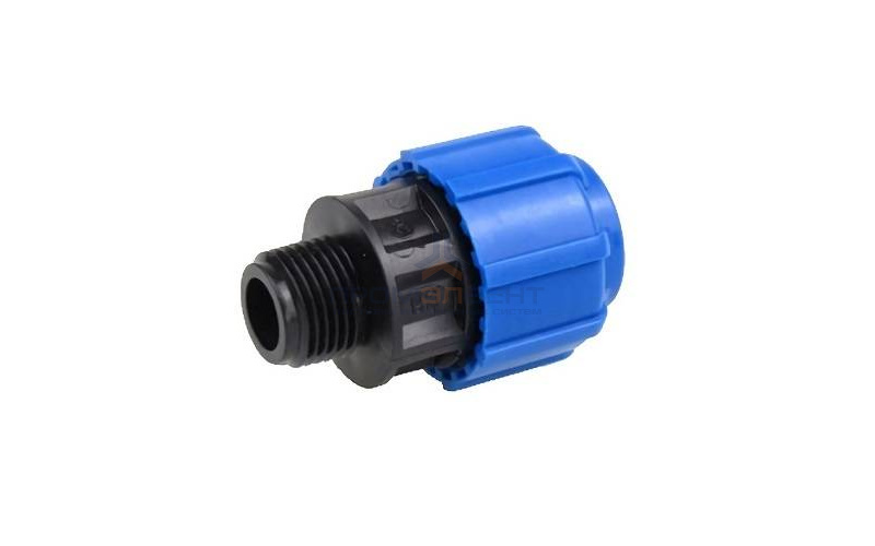 Переход на наружную резьбу Политэк - 50 x 2