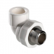 Переход на наружную резьбу угловой VALTEC VTp.753 - 32 x 1" (для полипропиленовых труб, белый)