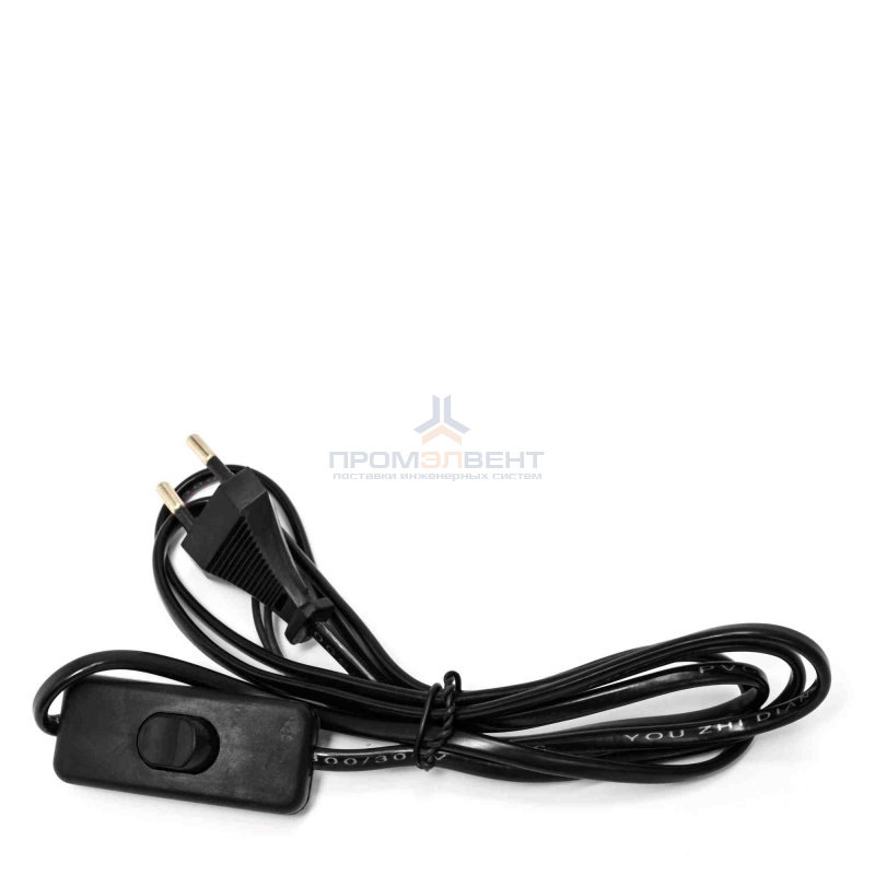 04-35(ШВВП) Шнур сетевой для БРА с выключателем, 1,8 м, ЧЕРНЫЙ