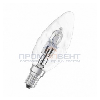 Лампа галогенная свеча витая Osram 64542 BW ES 30W (40W) 230V E14 405lm 2000h d35x104mm