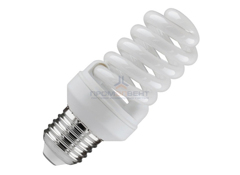 Лампа энергосберегающая ESL QL7 15W 6400K E27 спираль d46x98 холодная