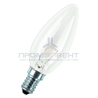 Лампа накаливания свеча Osram CLASSIC B CL 15W E14 прозрачная