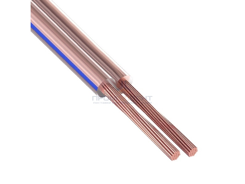 Кабель акустический 2х0,5 Rexant BLUELINE прозрачный