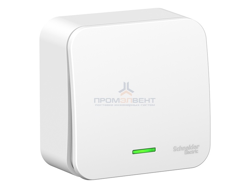 Выключатель 1-клавишный с подсветкой (cх.1) Blanca Schneider Electric 6А 250В белый