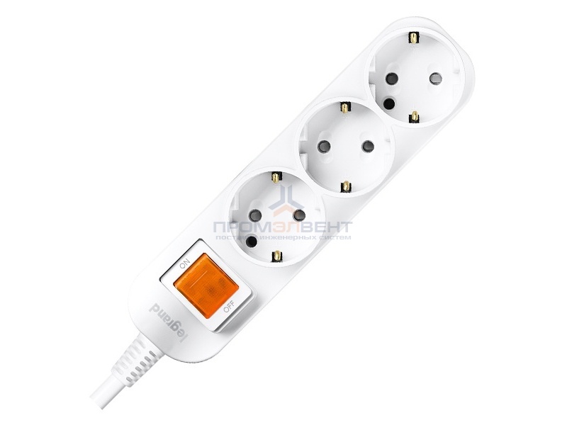 Anam Legrand e-Fren 3 Удлинитель с выключателем, шнур 1.5м, 16A, 250V