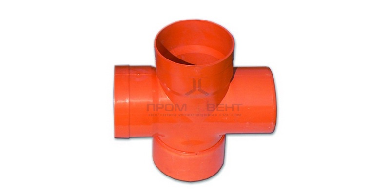 Крестообразное соединение для двустенных труб,90°, полипропилен, д.110 мм DKC