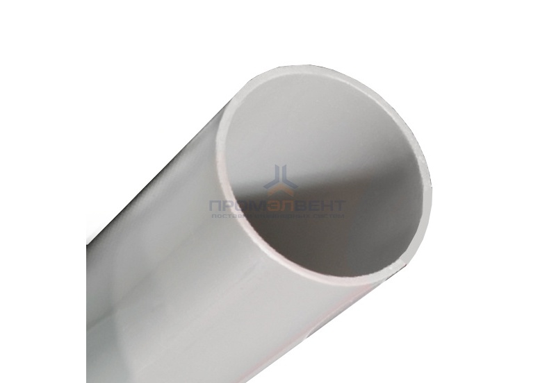 Труба ПВХ жёсткая гладкая д.50мм, тяжёлая, цвет серый [3м/шт, уп.15м]