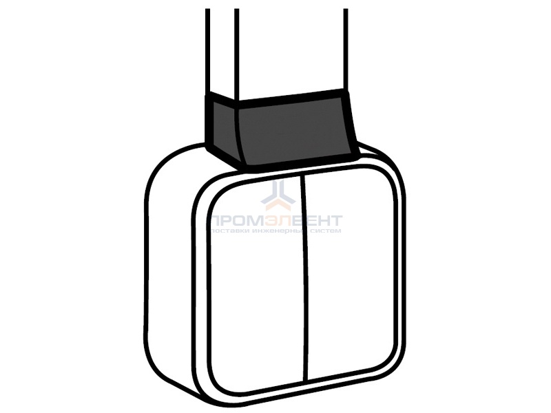 Адаптер QUTEO для кабель-канала 20x12мм Legrand METRA