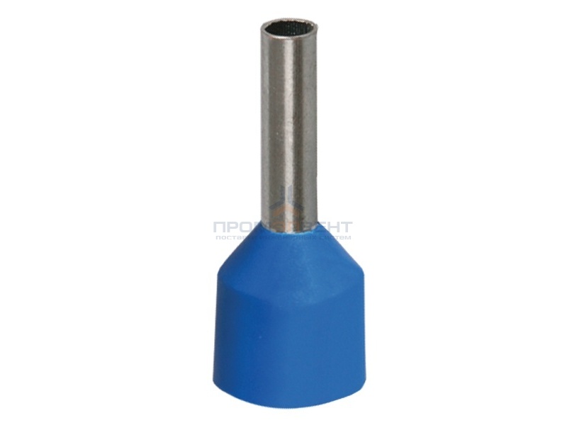 Наконечник кабельный НШвИ 2,5-8 с изолированным фланцем синий Е2508 (100шт) ИЭК