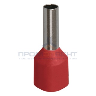 Наконечник кабельный НШвИ 1,0-12 с изолированным фланцем темно-красный Е1012 (100шт) ИЭК