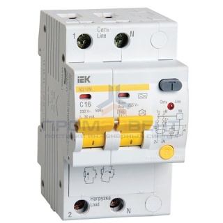Дифференциальный автомат АД12М 2Р С16  30мА ИЭК