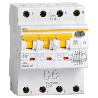 Дифференциальный автомат АВДТ 34 C16 30мА ИЭК