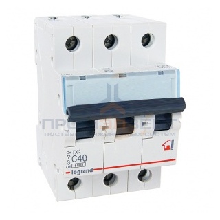 Автоматический выключатель Legrand TX3 C40A 3П 6kA (автомат)