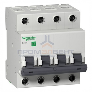 Автоматический выключатель Schneider Electric EASY 9 4П 10А B 4,5кА 400В (автомат)