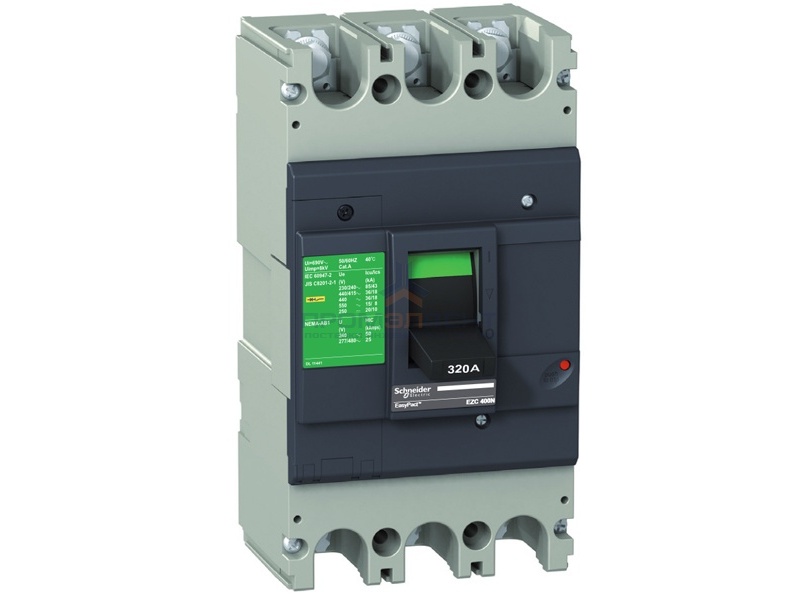 Автоматический выключатель Schneider Electric EZC400N 320A 36кА/415В 3П3Т (автомат)