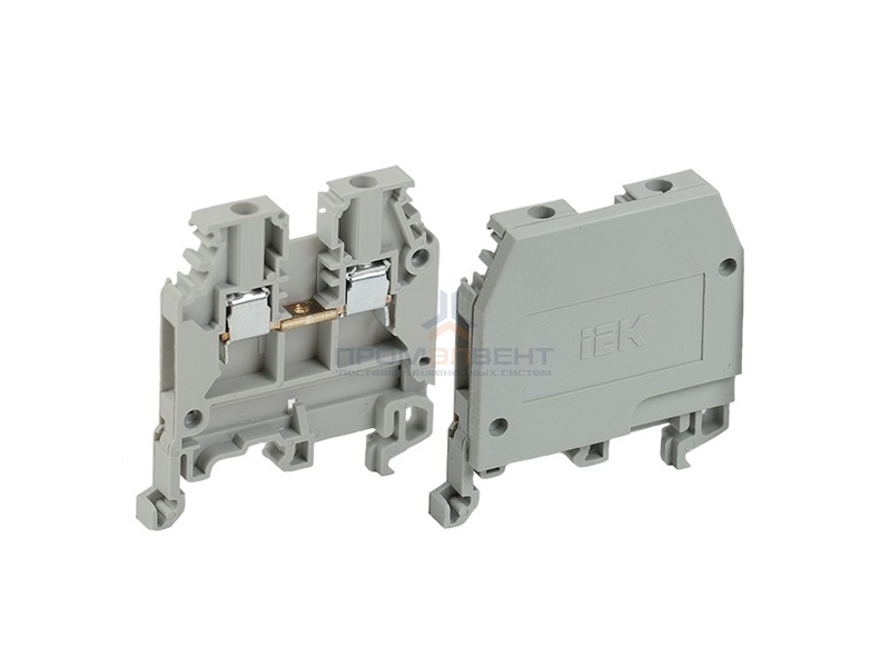 Клеммник IEK ЗНИ-2,5мм2  24А серый  (50шт. в упак.)