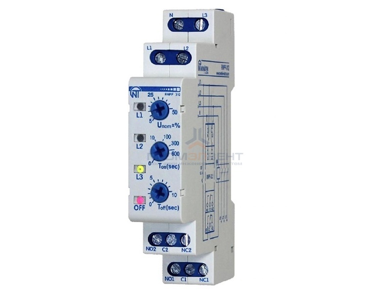Трехфазное реле напряжения, перекоса и последовательности фаз РНПП-312