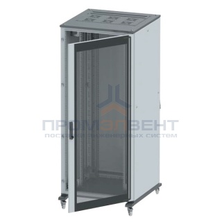 Напольный шкаф 47U Ш800хГ800 передняя дверь стекло,задняя глухая дверь, крыша укомплектована вводом