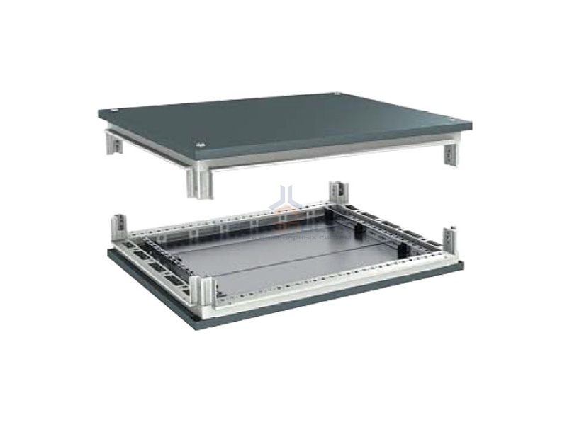 Комплект, крыша с фланцем и основание, для шкафов, 600 х 600 мм